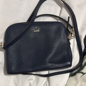 Kate Spade Midnight Blue Pebbled Crossbody Bag